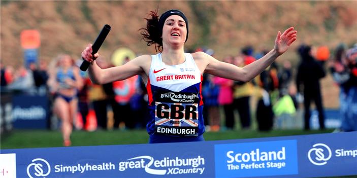 Laura Muir XC relay 2017